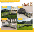 Outdoor Cat Enclosures Indoor, Portable Mesh Tent, Tunnel, Playhouse With Adjustable Harness and Leash for Walking, Colorful Tease Ball for Animals