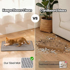 Conlun 2-Pack Cat Scratching Pads, 23.6x31.5in Sisal Wall & Couch Protector | High-density Sisal Mat, No Fraying, Mess-free, Anti-slip Backing, Adhesive Strips for Easy Mounting, Grey