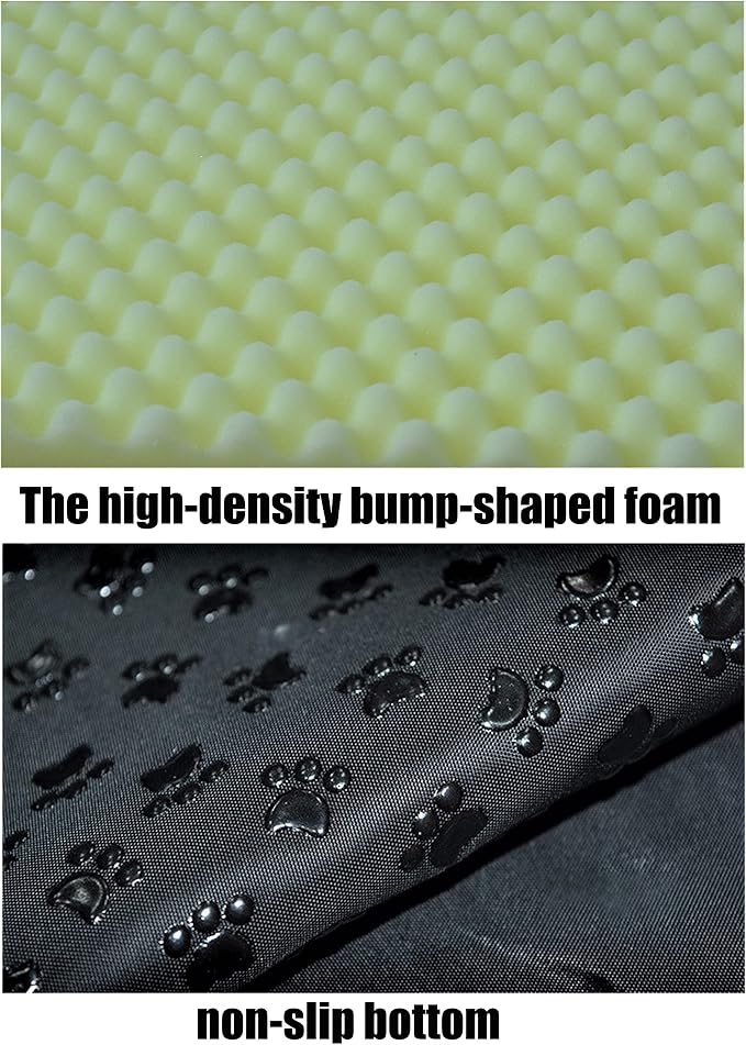Dog Bed,2 Ways to Use,Indoor Pet House with Fluffy Mat,Removable and Washable Cover,Non-Slip Bottom,for Large Dogs(XL Brown Cranes)