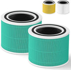 Core 300 Toxin Absorber Replacement Filter for LEVOIT Core 300, Core 300-P, Core 300S VortexAir Air Purifier, H13 Grade True HEPA Filter, Part No. Core 300-RF (Green)