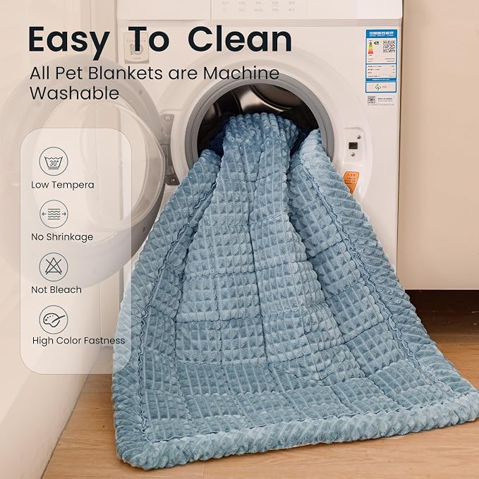 Couch Cover for Dogs Washable, Non-Slip Pet Couch Covers for Sofa, Fuzzy Dog Couch Cover Blanket, Thick, Soft, Plush Couch Cushion Covers for Sofa Protector (Blue Gray, 27.6" x 59"/70 x 150cm)