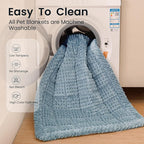 Couch Cover for Dogs Washable, Non Slip Couch Covers for 3 Cushion Sofa Pet Friendly, Fuzzy Pet Couch Cushion Covers for Dog,Thick,Soft for Sofa Protector (Blue Gray, 27.6" x 82.7"/70 x 210cm)