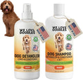 Dog Shampoo and Conditioner & Detangler - Best Goldendoodles, Poodles & Doodle Shampoo for Smelly Dogs, Sensitive Skin Puppy Shampoo, Goldendoodle Must Haves (Shampoo & Detangler (Mango))