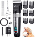 Gimars Professional 7000rpm Low Noise 55db Cordless Rechargeable Dog Clippers, 3.0 Motor Powerful Dog Long Hair Trimmer Grooming Shaver Kit, Home Electric Pet Hair Clippers for Cat, Horse