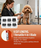 Professional Dog Grooming Clippers with 17H Runtime & Replaceable 440C Blade, 5-Speed Low Noise Electric Dog Shaver for Thick, Matted, Curly Hair, Cordless Clipper for Groomer & Home Use, Orange