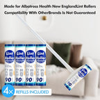 360 Sheets Sticky Lint Rollers Refills for 9.45'' Width Large Lint Roller, Floor Lint Roller Refills