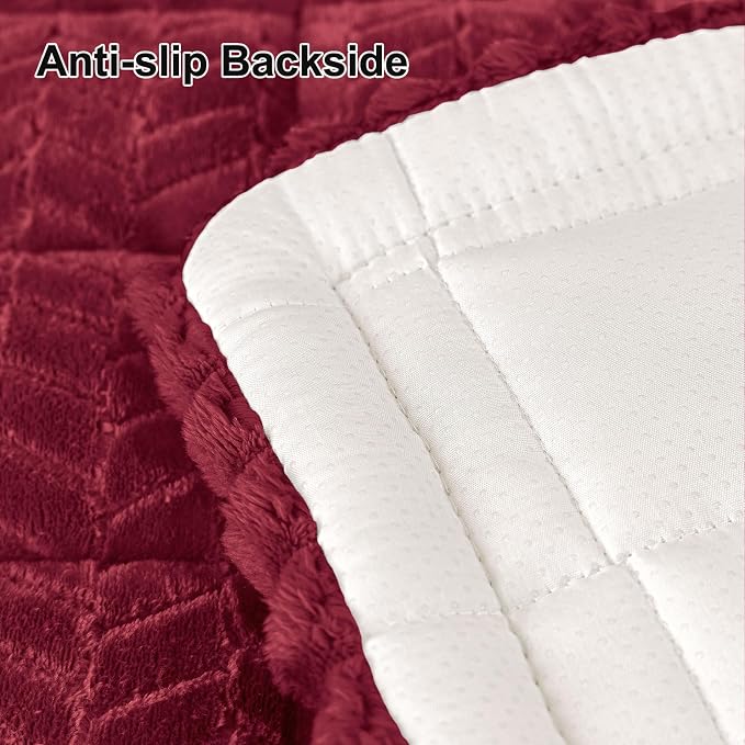 Smiry Couch Cover for Dogs, Non Slip Fuzzy Pet Sofa Covers Washable | Sofa Slipcovers for 3 Cushion Couch, Soft Thick Furniture Protector for Cats Dogs, Against Fur, Dirt, Scratch (35.4"x88")