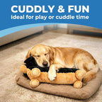 PrimePets Plush Squeaky Dog Toy, 21.5" Dachshund Stuffed Animal Dog Toy for Large Medium Small Dogs, Soft Pet Toys for Cuddling & Playing, Dog Comfort Toy
