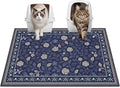 Glittme Cat Litter Mat, 33"x22" Non-Slip Washable Trapping Mat for Cats | Litter Trapping Mat With Thick PVC Coil To Catch Scatter, Soft On Paws And Waterproof Bottom To Protect Floors