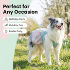 FLAdorepet Large Dog Dress Birthday Easter Outfits Summer Dog Clothes,5XL | Prefect for Wedding Holiday Spring;For Medium Large Giant Dog;Pitbull Labrador Rottweiler;Soft Fabric;Tulip Floral Print