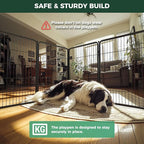 FXW Homeplus Indoor Dog Playpen, 40" H, 12 Panels, for Medium & Large Dogs | Stress-free play, Heavy-duty, Semi-open design, Easy setup, Threshold-free gate, Expandable, Patented