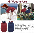 Lelepet Reversible Dog Coat Windproof Dog Jacket Lightweight Puffer Vest | Windproof Wintet Jacket Warm Coats for Extra Large Dogs Adjustbale Hook & Loop Pet Apparel with Leash Hole, Golden Retriever