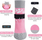 SCENEREAL Anti Slip Dog Sock to Prevent Licking Paws for Hardwood Floors, Boots & Paw Protector Shoes for Hot/Cold Pavement with Grippers, Double Sides Grips for Small Medium Large Senior Dogs