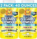 Bodhi Dog Natural Carpet Deodorizer Powder - Dry Pet Smell Eliminator & Urine Odor Remover - Loosens Fur & Dirt - Plant-Based Room Freshener for Vacuuming Home with Pets -Fresh Laundry (Pack of 2)