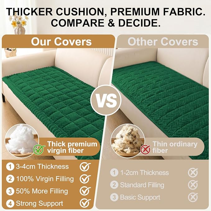 Smiry Couch Cover for Dogs, Non Slip Fuzzy Pet Sofa Covers Washable | Sofa Slipcovers for 2-3 Cushion Couch, Soft Thick Furniture Protector for Cats Dogs, Against Fur, Dirt, Scratch (35.4"x63")