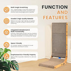Cardboard Cat Scratcher for Indoor Cats, 26.8 Inch L Shaped Vertical Cat Scratching Board with Ball Cat Toy, Large Cardboard Cat Scratcher Pad