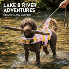 ASENKU Dog Life Jacket - Pet Safety Vest for Swimming & Boating, Shark Life Jacket with Floatation, Dog Lifesavers Swimsuits for Small Medium Large Dogs (Summerpink, XL)