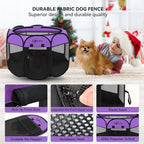 Siedihit Dog Playpen, Puppy Pet Playpen, Dog Crate Tent Cage Indoor | Outdoor, Portable Pop Up Dogs Kennel Playpen with Carrying Case for Dogs/Cats/Rabbits, Purple, Medium