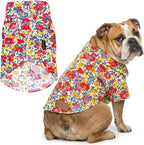 Parisian Pet Floral Dog Shirt - Cotton Clothes for Large Dogs - Stylish Dog Beach Outfit - Lightweight and Soft Puppy Clothes - Trendy Camp Tshirts for Dogs - Comfortable Summer Vacation Pet Apparel
