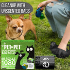 Pet N Pet Poop Bags for Dogs, 1080 Count, Plant Based, Black 9x13 Thick | USDA Certified 41% plant-based & 59% PE dog poo bags, leak-proof 9x13 bags for clean and easy dog waste disposal.