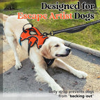 rabbitgoo Escape Proof Dog Harness for Large, No Pull with Lift Handle | No Escape, Full Soft Padded, Reflective Adjustable Vest, Leash Clip for Walking Hiking Training, Orange, Large