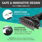 Maxpower Planet Hair Brush - Double Sided Shedding, Dematting Undercoat Rake for Dogs and Cats, Extra Wide Dog Grooming Brush, Reduce Shedding by 95%, Black | Deshedding & Dematting, Extra-Wide Double-Sided Comb, Long-Haired Coats, Reduces Shedding, Or...