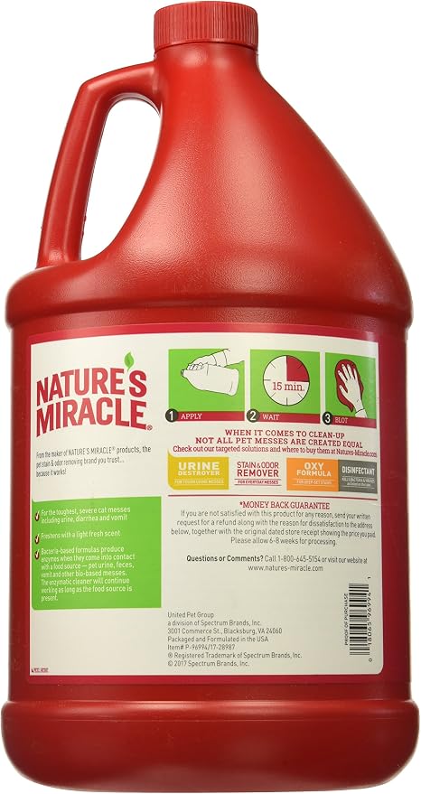 Nature’s Miracle Advanced Stain and Odor Eliminator Cat, For Severe Cat Messes