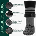 Kuoser Dog Socks for Hardwood Floors Anti Slip, Grippy Socks for Dogs to Prevent Licking Paws, Comfy Booties Dog Anti Scratch Socks Pet Protectors for Jnjured Paw, 4 Pack-M