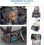 BurgeonNest Cat Carrier, Soft Sided Top Loading Carrier, Medium Gray | Soft sided gray carrier with mesh windows, storage pocket and practical features for daily cat travel