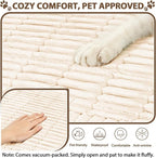FUANGUI Waterproof Couch Cover Sofa Cover for Dogs and Pets Sofa Protector | Non-Slip Washable Fuzzy Soft Cat Bed Sofa Slipcover for 2-3 Cushion Couch Sofa Pet Friendly, Beige, 27.6" x 59.1", 1 pcs