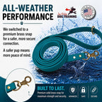 Gummy K9 Dog Leash, Biothane, Dog Training Leash, Made in The USA, 6 Feet, Various Sizes & Colors (5/8, Teal)