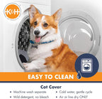 K&H Outdoor Elevated Dog Bed - Cooling Raised Dog Bed for Medium & Large Pets, Breathable Mesh Center Hammock Design, Indoor/Outdoor Washable Cover, Portable Metal Frame, Gray, Large 42x30in