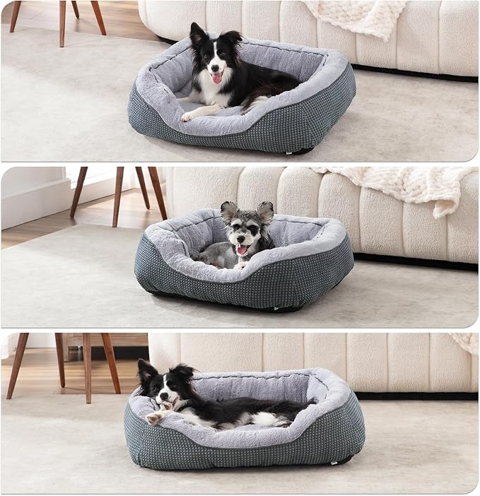 INVENHO Small Dog Bed Orthopedic Warming Soft Calming Sleeping Durable with Anti-Slip Bottom