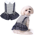 Parisian Pet Preppy Dog Dress - Summer Clothes for Small Dogs Girl - Stylish Sleeveless Pet Outfit - Designer Dog Apparel - Lightweight and Breathable Puppy Clothes - Comfortable Skirt for Dogs