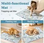 Bienbee Cat Litter Mat, 2 Pack 33" x 22" Machine Washable for Litter Boxes | Cat Litter Rug with Waterproof Backing, Non-Slip Grip and Soft On Kitty Paws to Catch Litter and Protect Floor