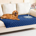Smiry Waterproof Reversible Pet Couch Covers for Dogs | Pet Friendly, Soft Fabric, Washable Sofa Furniture Protector for Dogs Cat Kids, Checkered (30"x70", Navy/Navy)