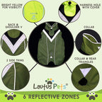 Waterproof Dog Rain Coat, Reflective Safety Strips & Leash Hole – Lightweight Adjustable Jacket for Medium Breeds - XL, Yellow