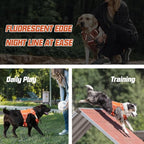 AUROTH Tactical Dog Harness for Large Dogs No Pull Adjustable Pet Harness Reflective K26 Working Training Easy Control Pet Vest Military Service Dog Harnesses