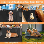 Mancro Dog Car Seat Cover, Waterproof Back Seat Pet Cover for Dogs, Black | X-Large, 600D Heavy Duty & Scratch-Resistant Back Seat Pet Cover for Dogs, Nonslip Underside, Fits for Sedan, Trucks and SUVs
