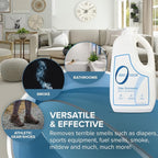 Zero Odor Multi-Purpose Odor Eliminator, Fabric & Room Deodorizer, 2-Pack | Refill Bottle, Odor Eliminator for Hotel, Bathroom, Basement, Trash & Upholstery - Sprayer not Included, 64 OZ Each