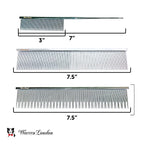 Warren London Cool Cat Greyhound Style Comb – 7.5" Professional Copper Cat Grooming Comb with Fine & Coarse Teeth, Rounded Pins for Detangling/Sensitive Skin, Deshedding & Dematting