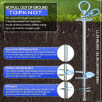 TOPKNOT Dog Tie Out Cable and Stake,with 20FT Heavy Duty Cable,360°Swivel Dog Run- No Tangle,Runner for Yard R- Up to 150LBS,Ideal for Outdoor Camping