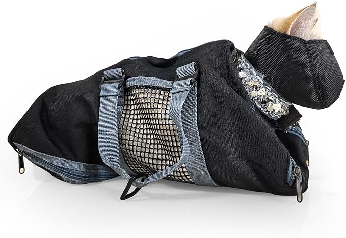 Cinf Cat Restraint Grooming Bag, Anti-Scratch Tool for Nail Trimming | Safe grooming restraint bag controls cat movement for bathing, nail trimming, injections and veterinary examinations