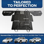 Ruff Liners Standard Back Seat Extender for Dogs, Black – As Seen on Shark Tank – Hard Bottom Platform for Cars, SUVs & Mid-Size Trucks – 400lb Support, Waterproof – Rigid Back Seat Cover for Dogs