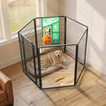FXW AuraSpace Pro Acrylic & Wire Mesh Indoor Dog Playpen, 40" H, 6 Panels | Clear View, Heavy-duty Metal, Flexible Layouts, Easy Walk-Through, For Medium & Large Dogs, Patented