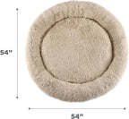 Best Friends by Sheri The Original Calming Donut Dog Bed – Washable Plush Pet Bed for XXL Breeds up to 210 lbs, Shag Faux Fur, Taupe, XXL (54" x 54")
