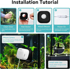 3MP 2K AI Reptile Aquarium Camera, Close-Focus Lens for Fish Tank Terrarium | Angle Magnetic Mount, Dual-Band Wi-Fi 2.4 GHz/5 GHz, 24/7 Recording, Anti-Glare and No Reflection, for Lizards and Snakes