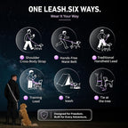Hands Free Dog Leash,Galaxy Reflective, Crossbody Dog Leash,Purple | Galaxy Reflective • Crossbody Carry • Soft Velvet Handles • Everyday Comfort
