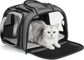 Pecute Cat Carrier with Bubble Window & Sunshade for Dogs Cats, Gray M | Dual bubble windows & top sunshade, 70% more airflow mesh, Impact-resistant stable frame, Locking zippers, Fits up to 11 lbs