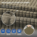 Stretch Loveseat Couch Cover, 2 Cushion Couch Slipcover,Khaki | 1-Piece Washable Sofa Cover Pet Friendly (55"-78") Furniture Protector Soft Jacquard, Elastic Bottom for Dogs & Kids